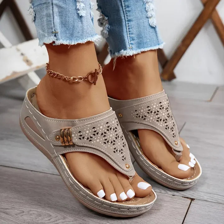 Sandales Compensées Juliette™ – Confort & Élégance