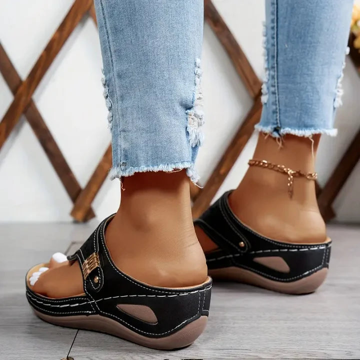 Sandales Compensées Juliette™ – Confort & Élégance