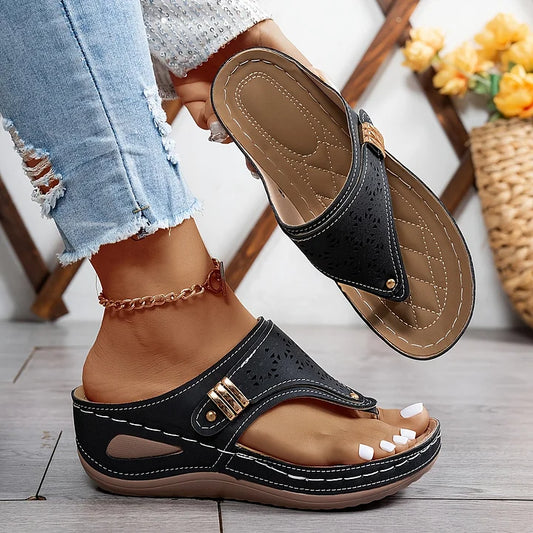 Sandales Compensées Juliette™ – Confort & Élégance