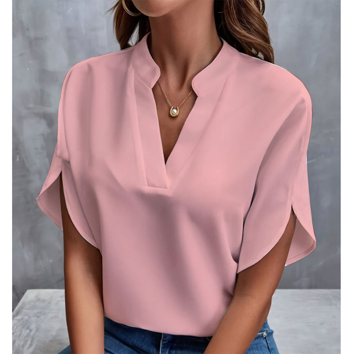 Lina™ | Haut Col V Élégant