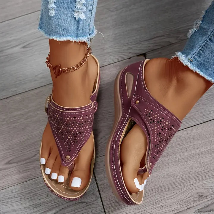 Sandales Compensées Juliette™ – Confort & Élégance