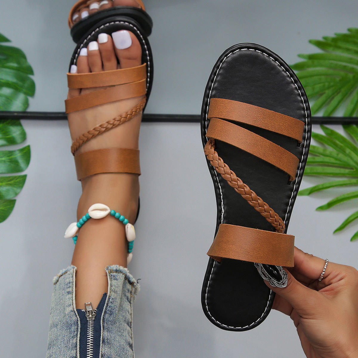 Maya™ Sandales Plates Talon Plat Élégantes