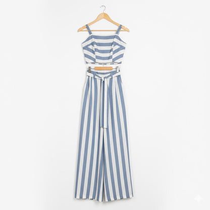 Ensemble Rayé Crop Top & Jupe Riviera™