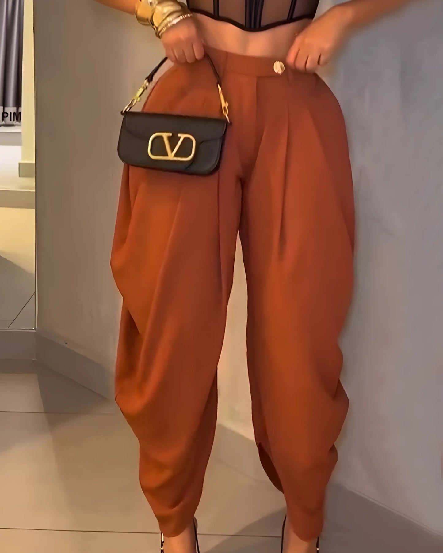 Pantalon Drapé Salomé™ Taille Haute