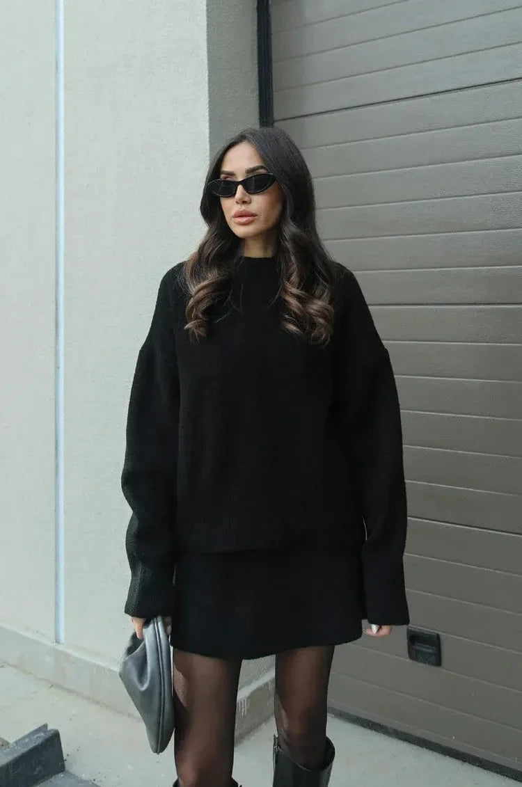 ÉLÉGANT™ | Ensemble Jupe & Pull Oversize