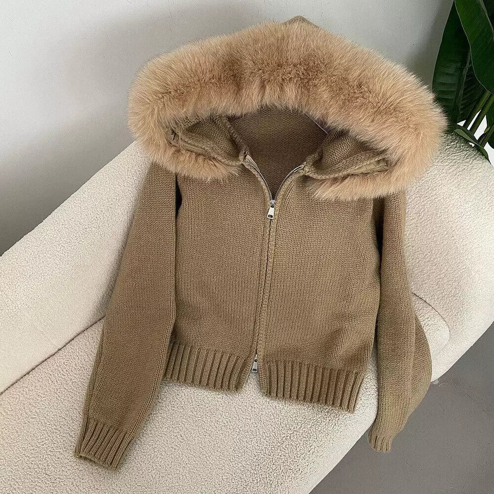 Cardigan Femme à Capuche
