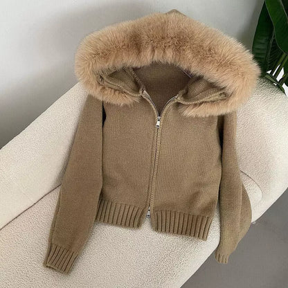 Cardigan Femme à Capuche